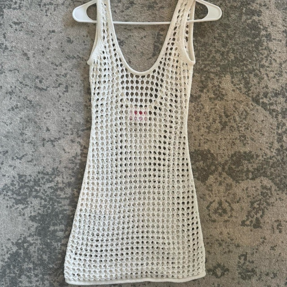 SOLID & STRIPED White Crochet Swim Coverup